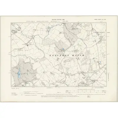 1895 Map of Essex LIX.NW, 1898 Print