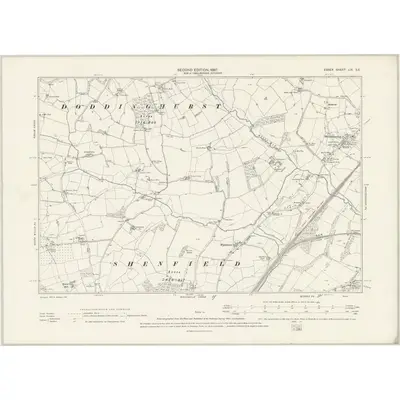 1895 Map of Essex LIX.SE, 1897 Print