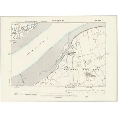 1895 Map of Essex LV.NE, 1897 Print
