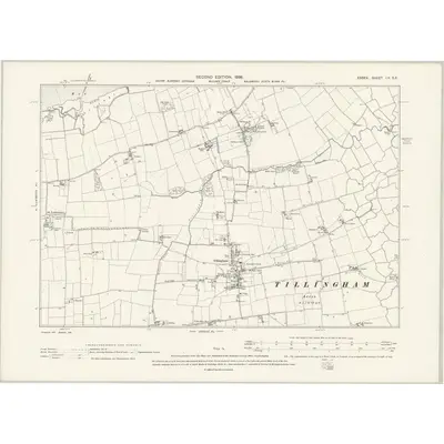 1895 Map of Essex LV.SE, 1898 Print