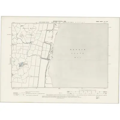 1895 Map of Essex LVI.SW, 1898 Print