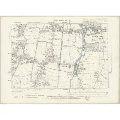 1895 Map of Essex LVII.NW, 1898 Print