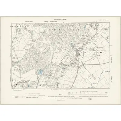 1895 Map of Essex LVII.SE, 1897 Print