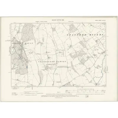 1895 Map of Essex LVIII.NE, 1898 Print