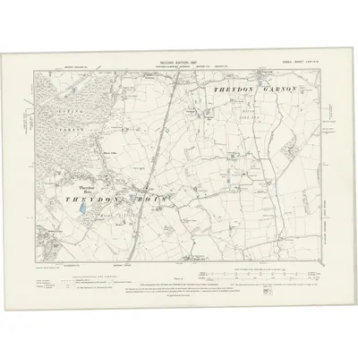 1895 Map of Essex LVIII.NW, 1897 Print