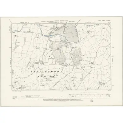 1895 Map of Essex LVIII.SE, 1898 Print