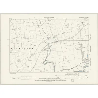 1895 Map of Essex LXI.SE, 1898 Print