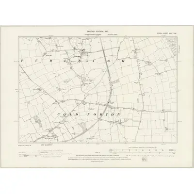 1895 Map of Essex LXII.NW, 1897 Print