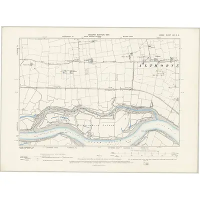 1895 Map of Essex LXII.SE, 1897 Print