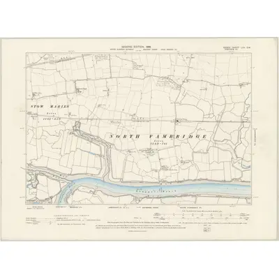 1895 Map of Essex LXII.SW, 1898 Print