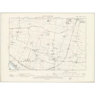 1895 Map of Essex LXIII.SW, 1898 Print