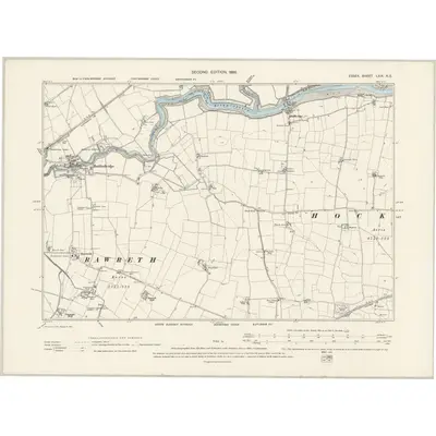 1895 Map of Essex LXIX.NE, 1898 Print