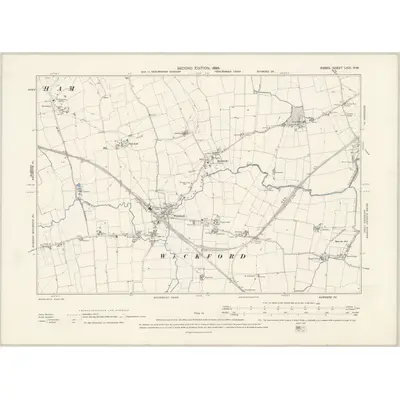 1895 Map of Essex LXIX.NW, 1898 Print