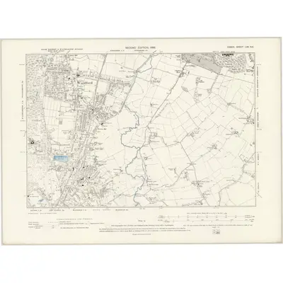 1893 Map of Essex LXV.SE, 1898 Print