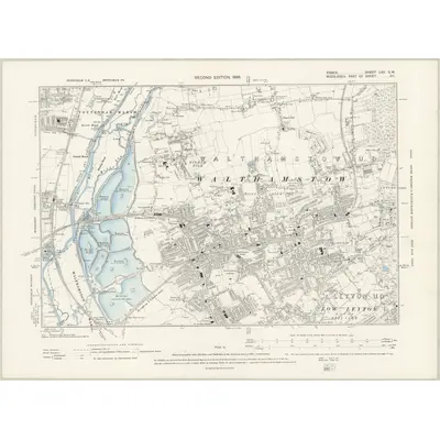 1894 Map of Essex LXV.SW, 1898 Print