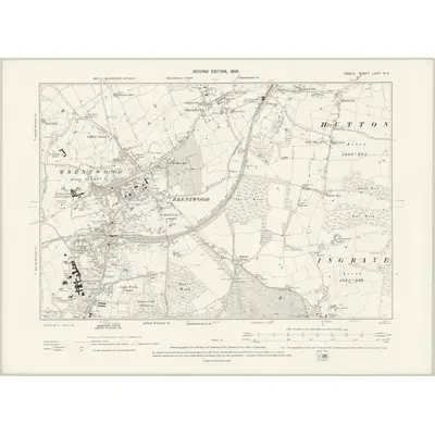 1895 Map of Essex LXVII.NE, 1898 Print
