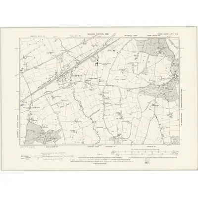 1895 Map of Essex LXVII.SW, 1898 Print