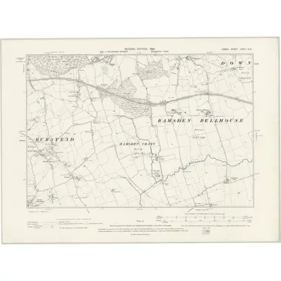 1895 Map of Essex LXVIII.NE, 1898 Print