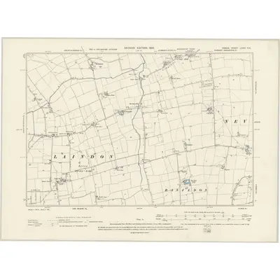 1895 Map of Essex LXVIII.SE, 1898 Print