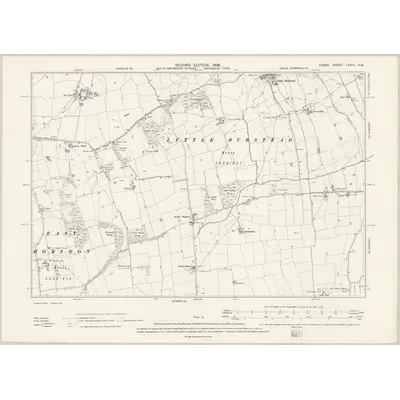 1895 Map of Essex LXVIII.SW, 1898 Print