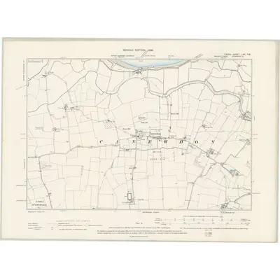 1895 Map of Essex LXX.NE, 1898 Print