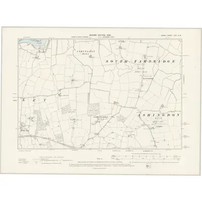 1895 Map of Essex LXX.NW, 1898 Print