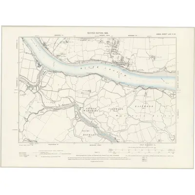 1895 Map of Essex LXXI.NW, 1898 Print