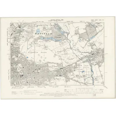 1893 Map of Essex LXXIII.NE, 1898 Print