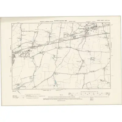 1894 Map of Essex LXXIV.NW, 1898 Print