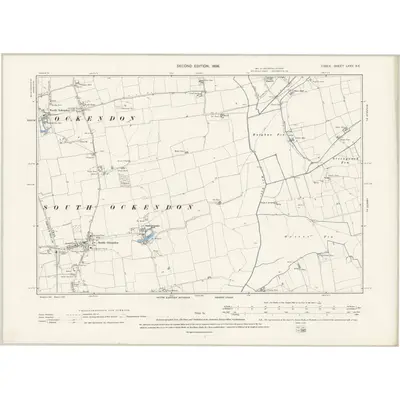 1895 Map of Essex LXXV.SE, 1898 Print