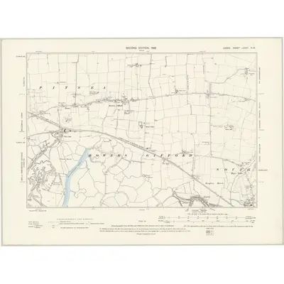 1895 Map of Essex LXXVII.NW, 1898 Print