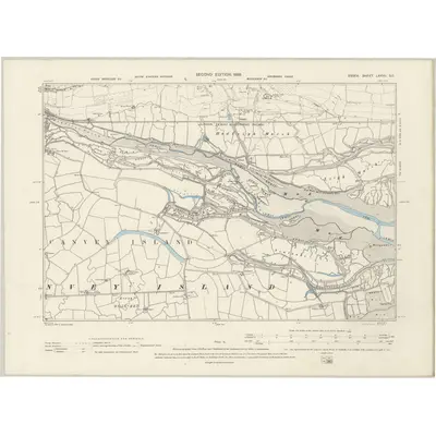 1895 Map of Essex LXXVII.SE, 1898 Print