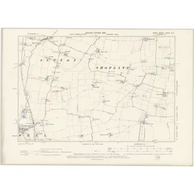 1895 Map of Essex LXXVIII.NE, 1898 Print