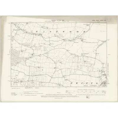 1895 Map of Essex LXXVIII.NW, 1898 Print