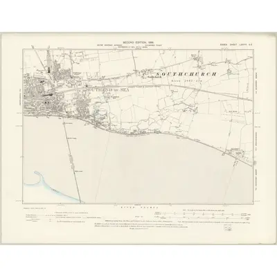 1895 Map of Essex LXXVIII.SE, 1898 Print