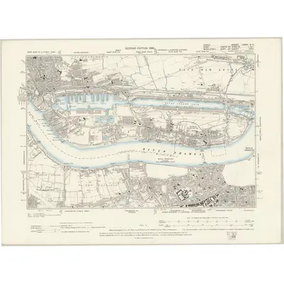 1893 Map of Essex LXXXI.NE, 1898 Print