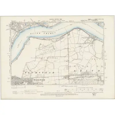 1893 Map of Essex LXXXII.NW, 1899 Print