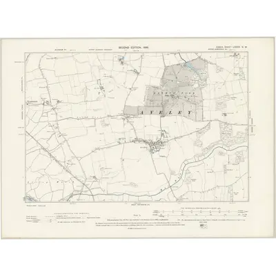 1895 Map of Essex LXXXIII.NW, 1898 Print