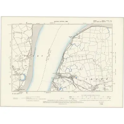 1895 Map of Essex LXXXIV.SE, 1898 Print