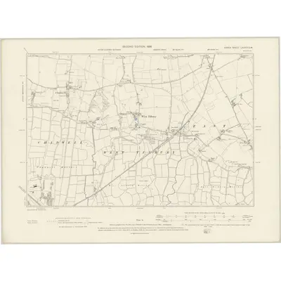 1895 Map of Essex LXXXIV.SW, 1898 Print