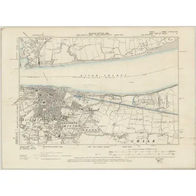 1895 Map of Essex LXXXIX.NW, 1899 Print