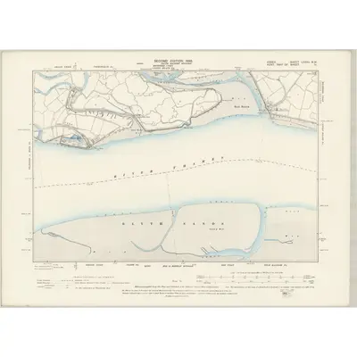 1895 Map of Essex LXXXV.NW, 1898 Print