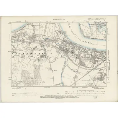1895 Map of Essex LXXXVIII.NE, 1898 Print