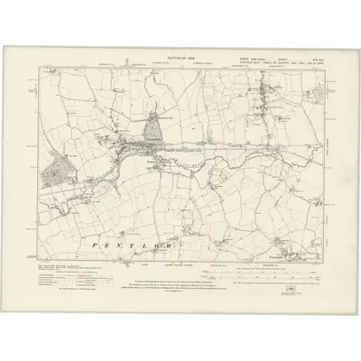 1920 Map of Essex nIV.SE, 1925 Print