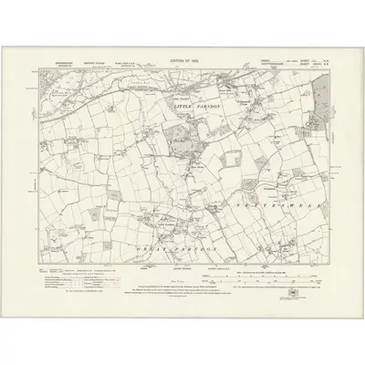 1915 Map of Essex nLI.NE, 1923 Print