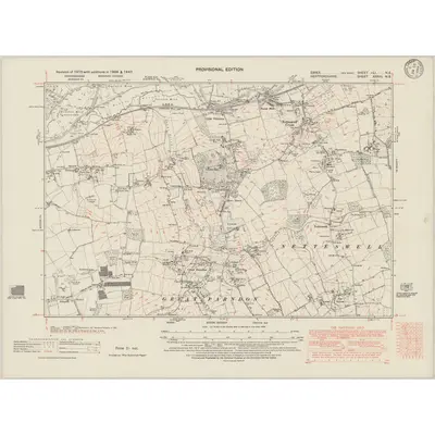 1938 Map of Essex nLI.NE, 1948 Print
