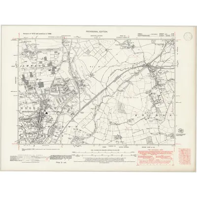 1938 Map of Essex nLI.NW, 1946 Print