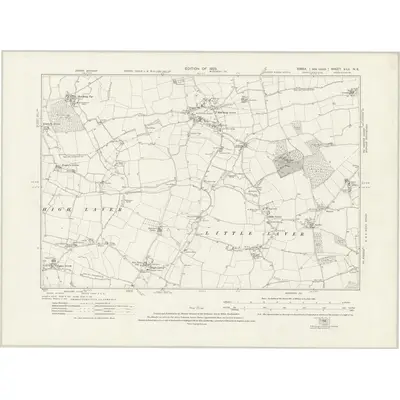 1915 Map of Essex nLII.NE, 1923 Print