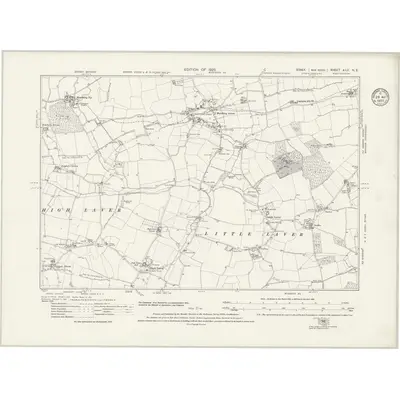 1915 Map of Essex nLII.NE, 1935 Print