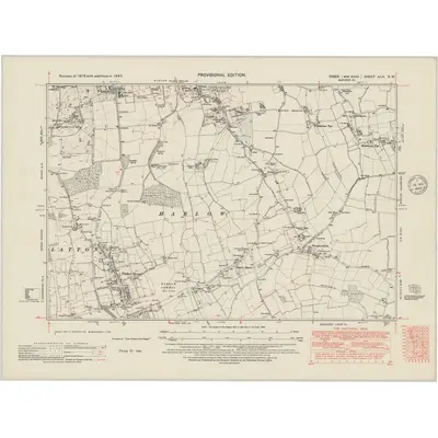 1947 Map of Essex nLII.NW, 1948 Print